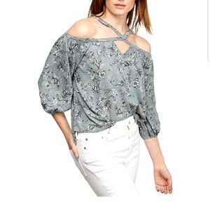 NWT Lucky Brand Cold Shoulder Blouse Top